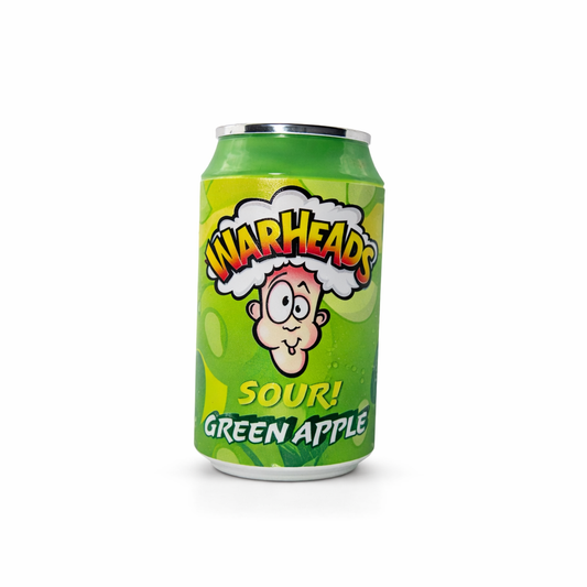 Warheads sour green apple can